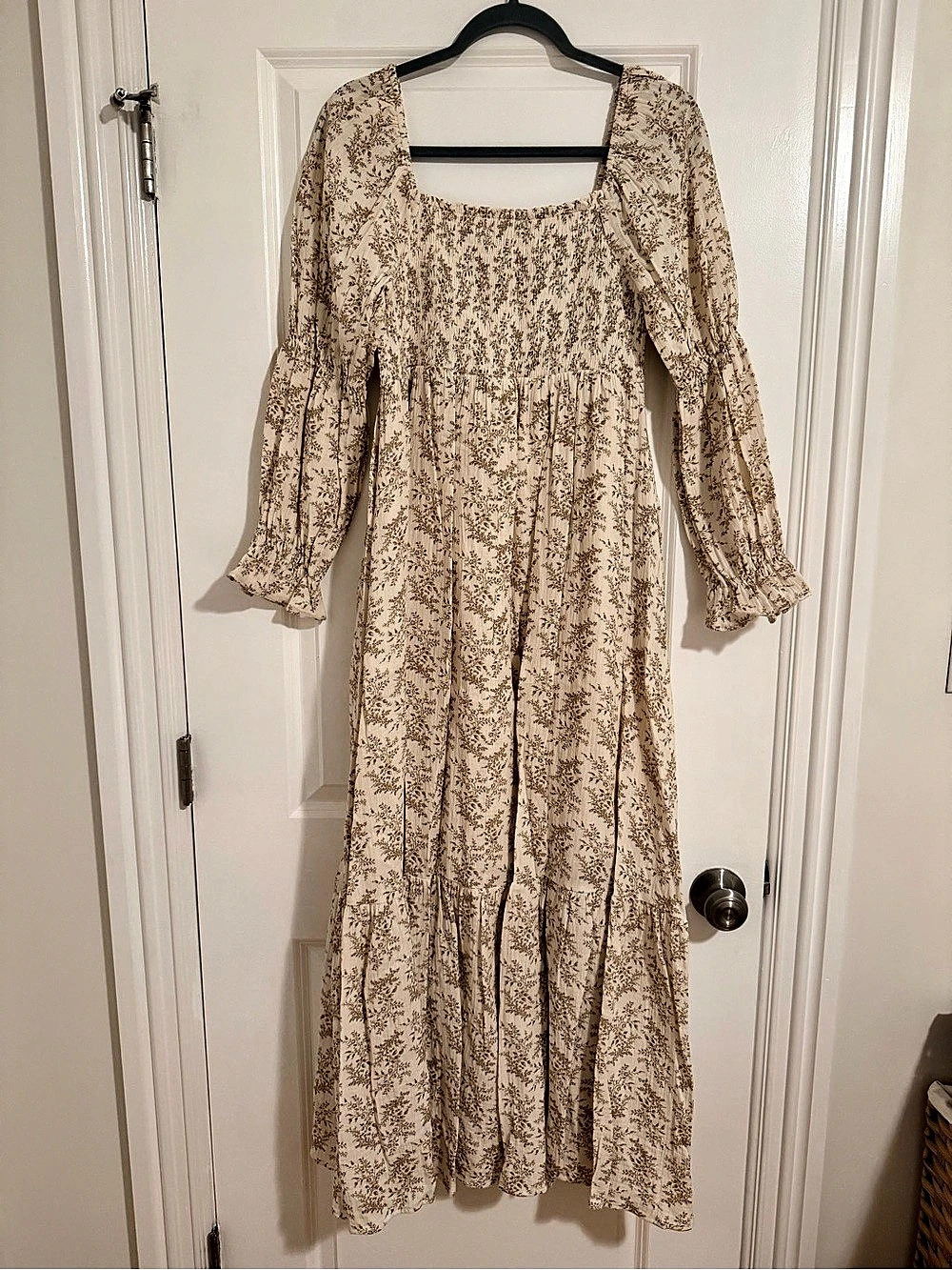 Worth Collective Long Sleeve Floral Maxi Dress- Bump Friendly, Size S